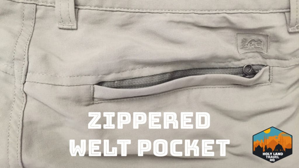 Zippered Welt Pocket