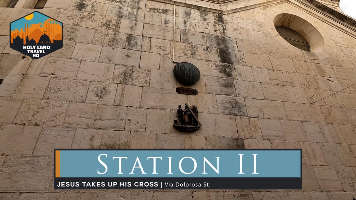 Via Dolorosa Station II. Jesus takes up his Cross.