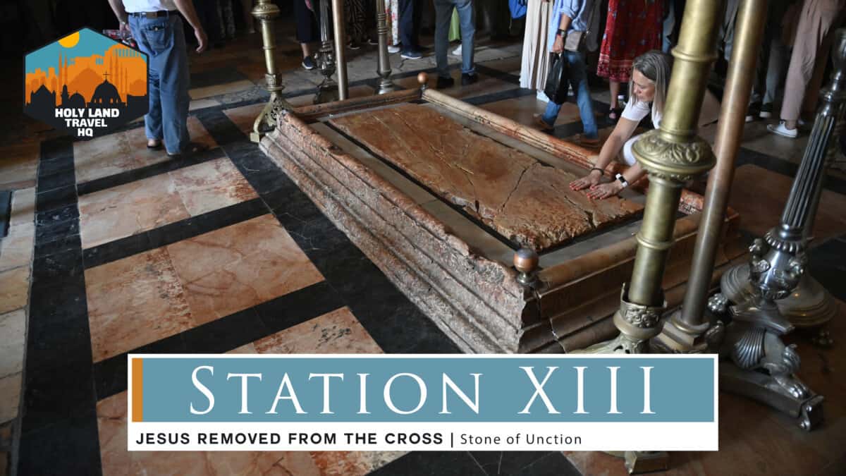 Via Dolorosa Station XIII. Jesus is removed from the Cross.